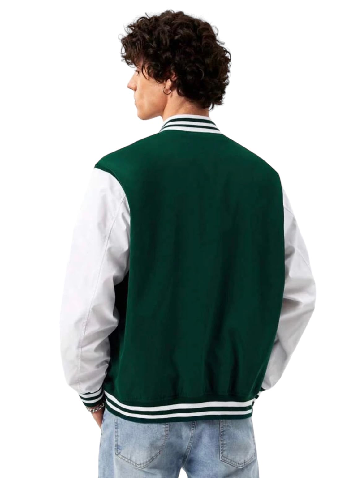 Unisex Cotton Blend Bomber Casual Jacket ||OLD MONEY (S, GREEN)(N15)