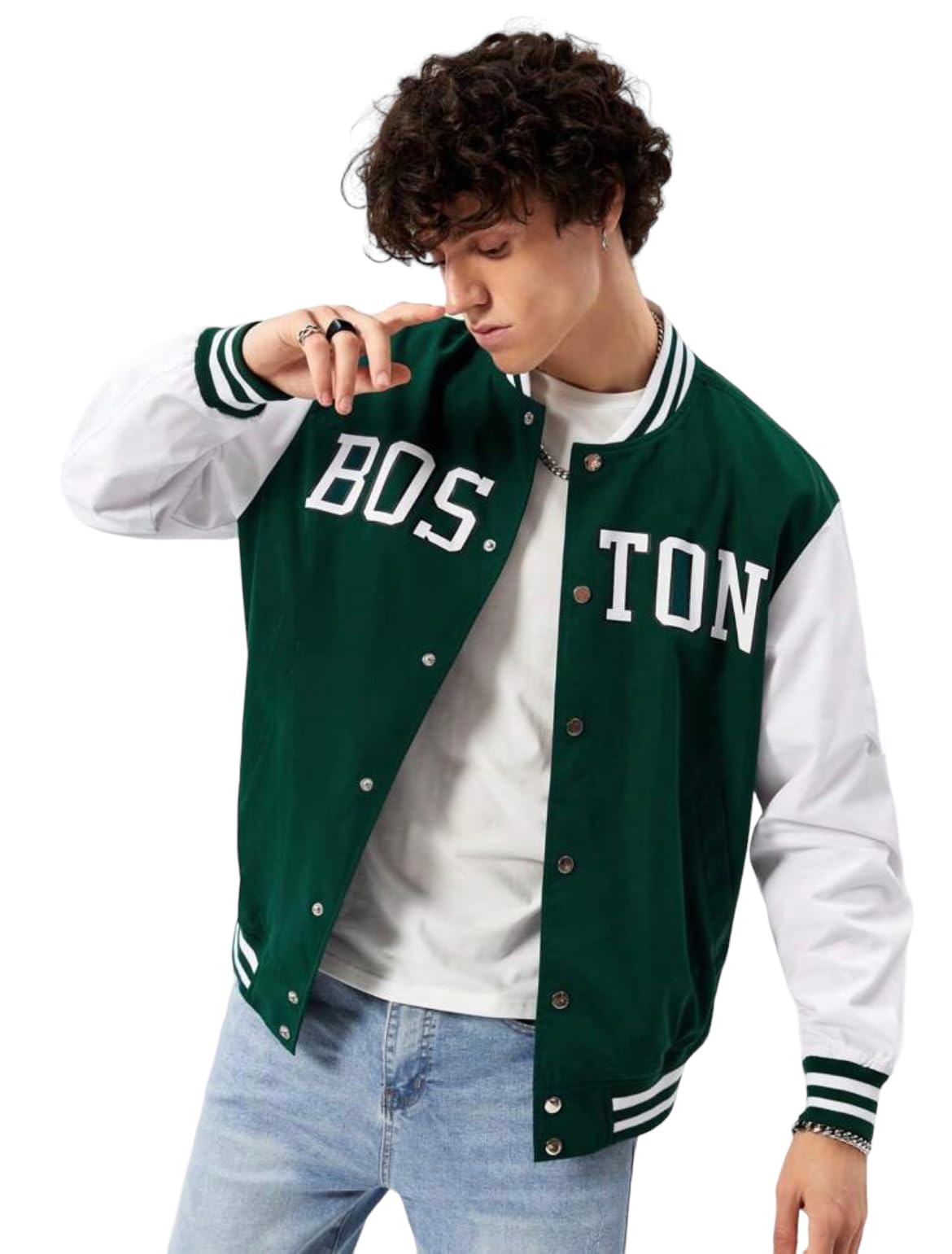 Unisex Cotton Blend Bomber Casual Jacket ||OLD MONEY (S, GREEN)(N15)